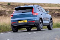 Volvo XC40 blue dynamic rear
