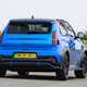 Alpine A290 review, blue, exterior, moving, front three quarters | Parkers