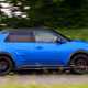 Alpine A290 review, blue, exterior, moving, side | Parkers