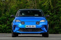 Alpine A290 review, blue, exterior, static, front | Parkers