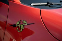 Abarth 600e (2024) review: scorpion badge detail