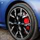 BMW M135 (2024) review: alloy wheel, matte blue paint