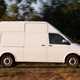 Image of the Volkswagen T5.1 Transporter high-roof, in white, right-side profile