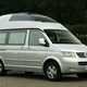 Image of the Volkswagen T5 California Comfort, in silver, viewed from the front