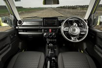 Suzuki Jimny interior, dsahboard, steering wheel