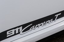 Porsche 911 992.2 Carrera T in white, side decal