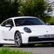 Porsche 911 992.2 Carrera T in white, front cornering