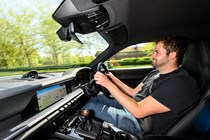 Porsche 911 Carrera T in-car driving shot