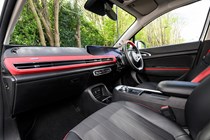 GWM Ora 03 review, interior, black, red, dashboard, steering wheel, seats | Parkers