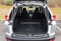 Honda CR-V (2023) review: boot space with rear seats folded flat, black upholstery