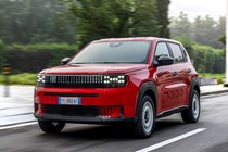 Fiat Panda (2025) review: front three quarter driving, red paint