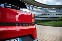 Fiat Panda (2025) review: rear light detail, red paint