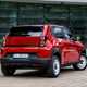 Fiat Panda (2025) review: rear three quarter static, red paint