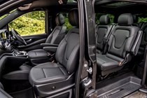 Mercedes V-Class review, front and rear seats