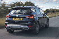 SEAT Arona review (2021) rear view, driving