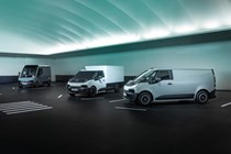 The production models of the Renault Trafic E-Tech, Goelette E-Tech and Estafette E-Tech.