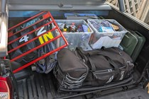 The KGM Musso's load area is vast -easily taking all my race gear with space to spare