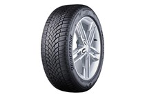 Image of a Bridgestone Blizzak LM005 tyre mounted on a car wheel