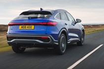 Audi Q5 Sportback review - rear, blue, driving