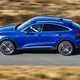 Audi Q5 Sportback review - side, blue, driving