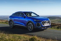 Audi Q5 Sportback review - front, blue
