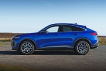 Audi Q5 Sportback review - side, blue