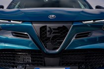 Alfa Romeo Junior Ibrida (2025) review: grille, blue paint