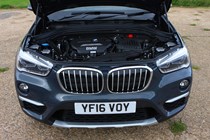 BMW 2016 X1 SUV Engine bay and front grille