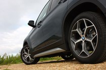 BMW 2016 X1 SUV Exterior detail - wheels, arches and sill.