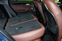 BMW 2016 X1 SUV Interior detail - lowered rear seat