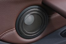 BMW 2016 X1 SUV Interior detail - speakers in door panel