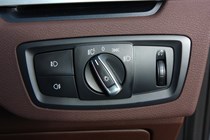 BMW 2016 X1 SUV Interior detail - lighting rotary switch