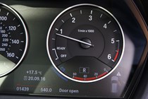 BMW 2016 X1 SUV Interior detail - rev counter