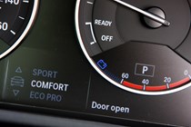 BMW 2016 X1 SUV Interior detail - driving mode displa