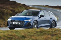 Audi A6 Avant review - front, blue, driving