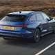 Audi A6 Avant review - rear, blue, driving, high