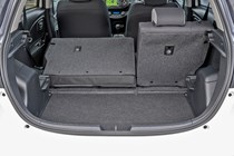 2019 Toyota Yaris boot with seats partially folded