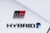 White 2019 Toyota Yaris GR Sport badge