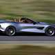 Aston Martin Vanquish Volante review - side, silver, driving fast