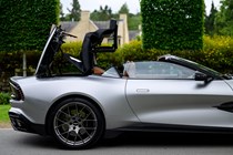 Aston Martin Vanquish Volante review - roof in action