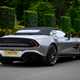 Aston Martin Vanquish Volante review - rear, silver, roof up