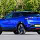Vauxhall Mokka Electric review, static, blue, rear three quarters | Parkers