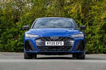 Audi A6 saloon (2025) review: front static, blue paint