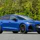 Audi A6 saloon (2025) review: front three quarter static, blue paint