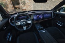 Smart #5 (2025) review: dashboard and infotainment system, black upholstery, from driver's seat