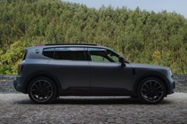 Smart #5 (2025) review: side view static, matte grey paint, Brabus trim