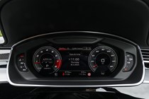 Image of the Audi S8's digital instrument display
