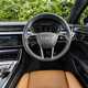 Image of the Audi S8's dashboard, viewed from the driver's seat