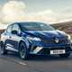 Renault Clio (2023) review: front three quarter driving, country lane, blue paint