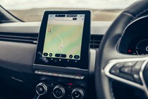 Renault Clio (2023) review: infotainment screen, map view